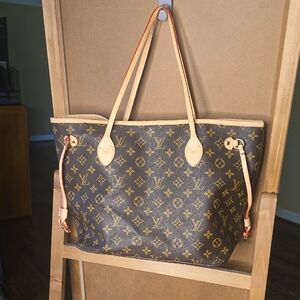 Elegant Monogram Tote - Brown and Tan